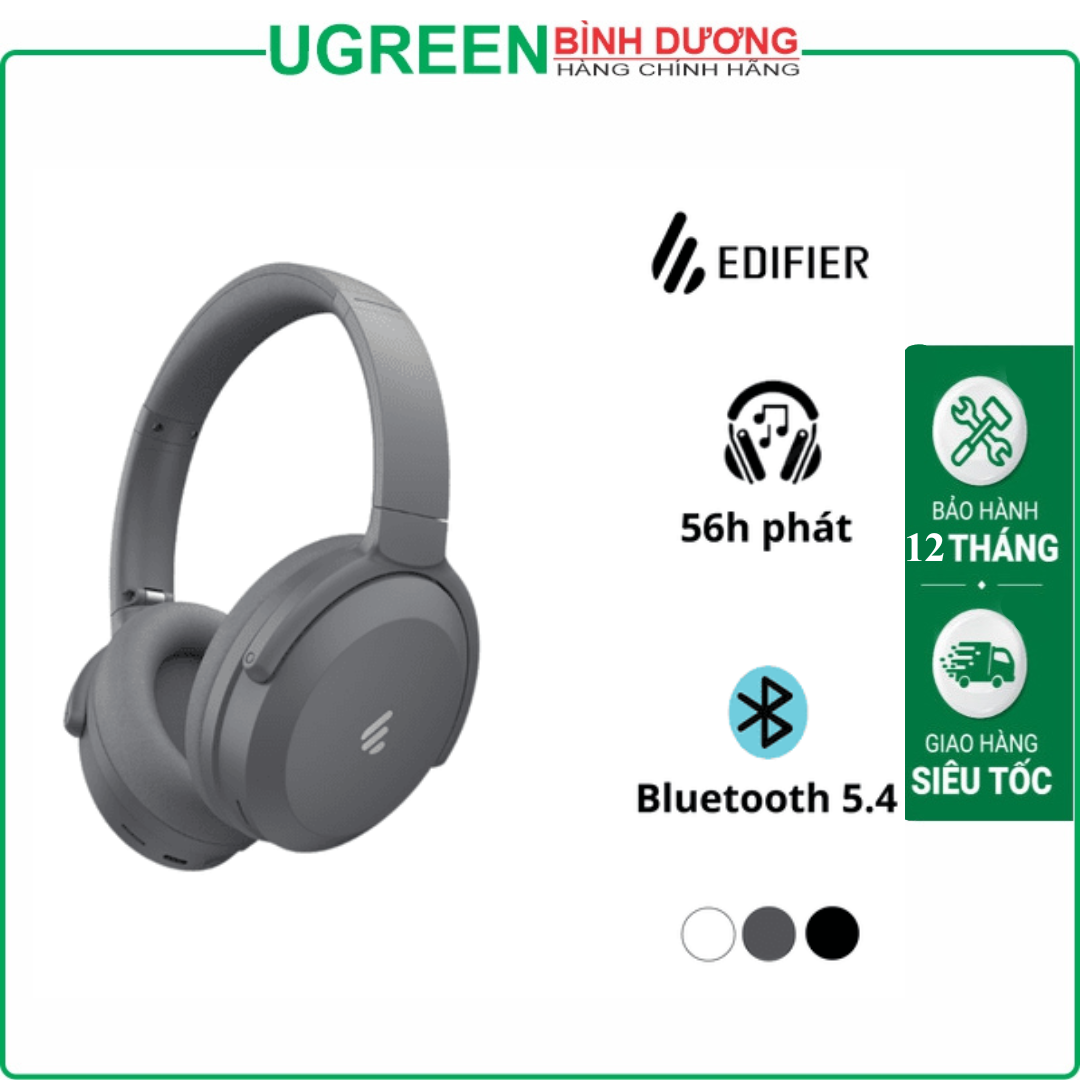 Tai nghe chụp đầu không dây EDIFIER Bluetooth 5.4 WH700NB Pro màu xám