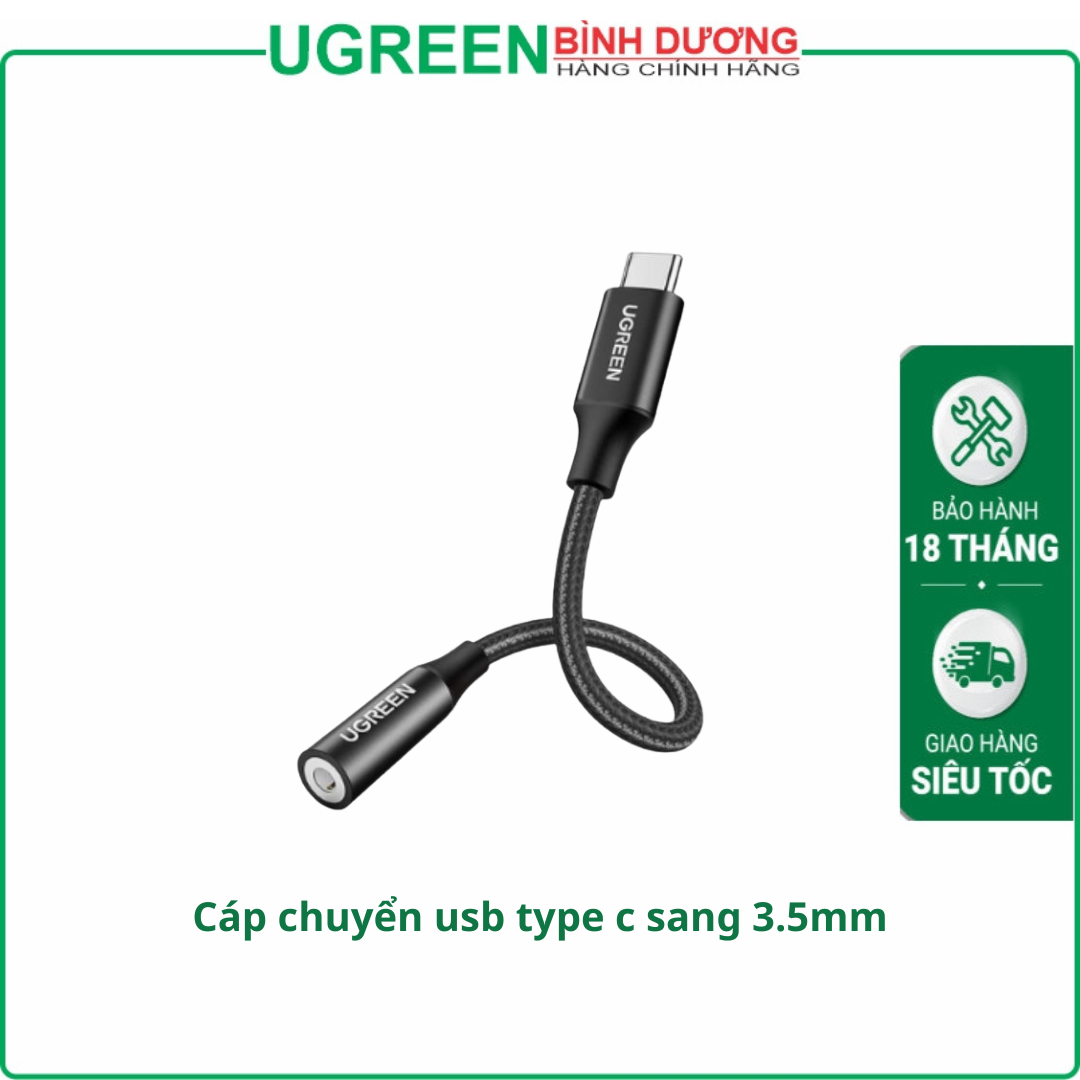 UGREEN 70858 Cáp chuyển usb type c sang 3.5mm AV142