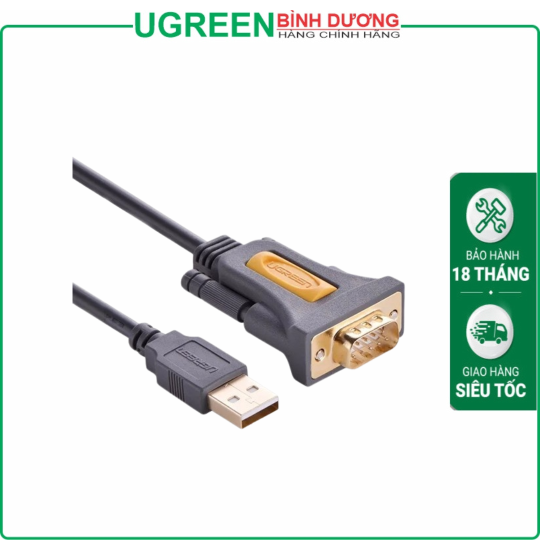 USB To Com 9 Rs232 Dài 1.5m Đầu Đực Ugreen 20211