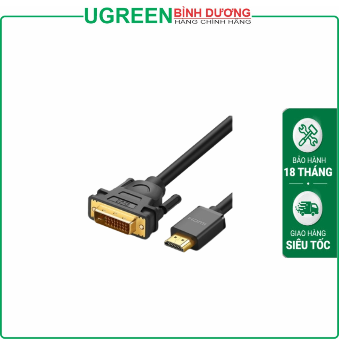 Cáp 2 Chiều DVI To HDMI Và HDMi To DVI dài 3m Ugreen 10136