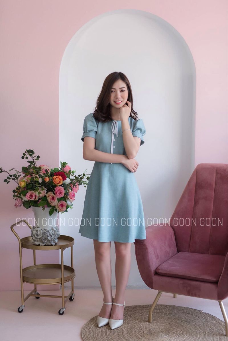 Dress xanh xước