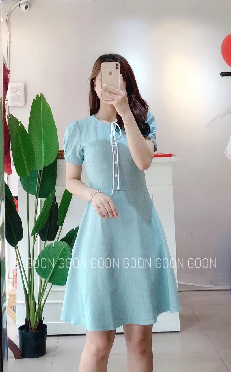 Dress xanh xước