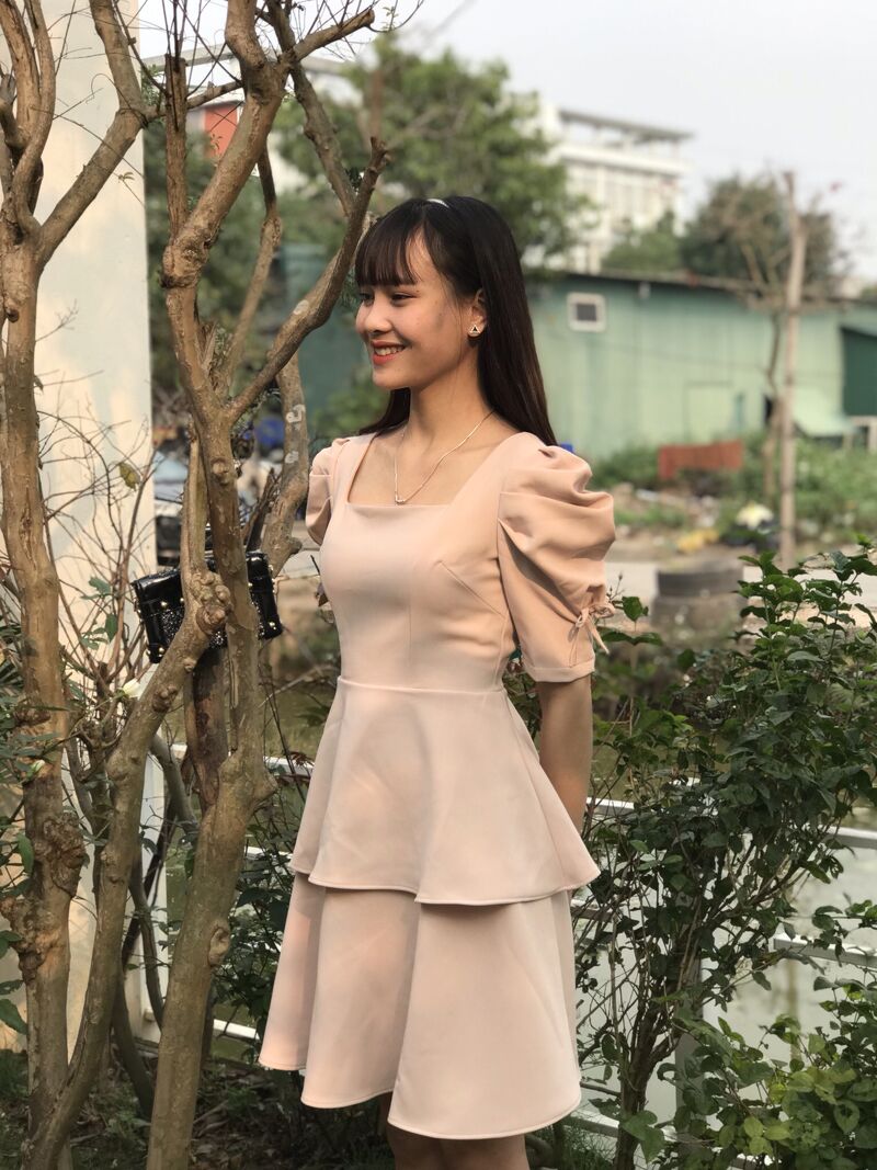 Dress Mizu 2 Tầng Tay Bồng