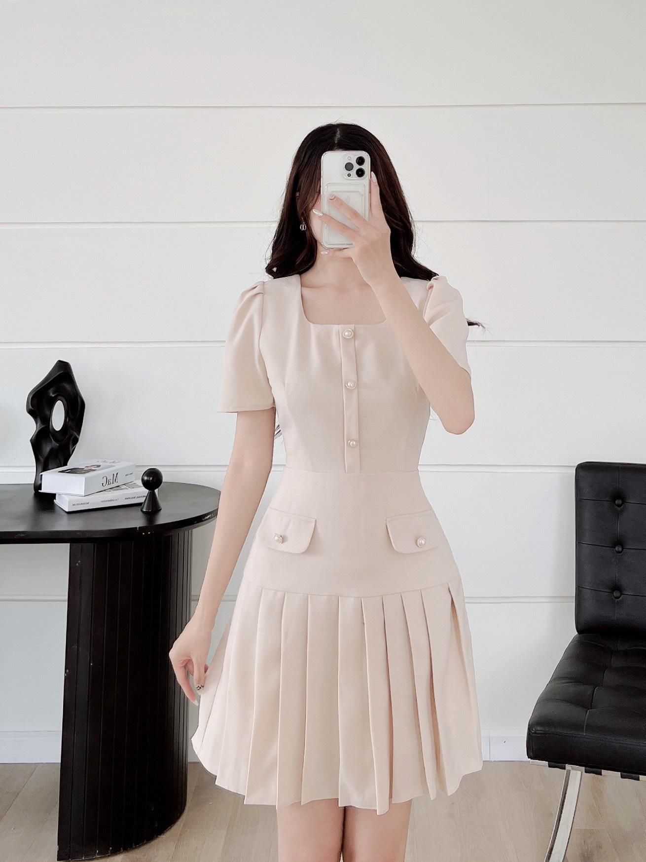 Dress Xếp Ly Cúc Ngọc