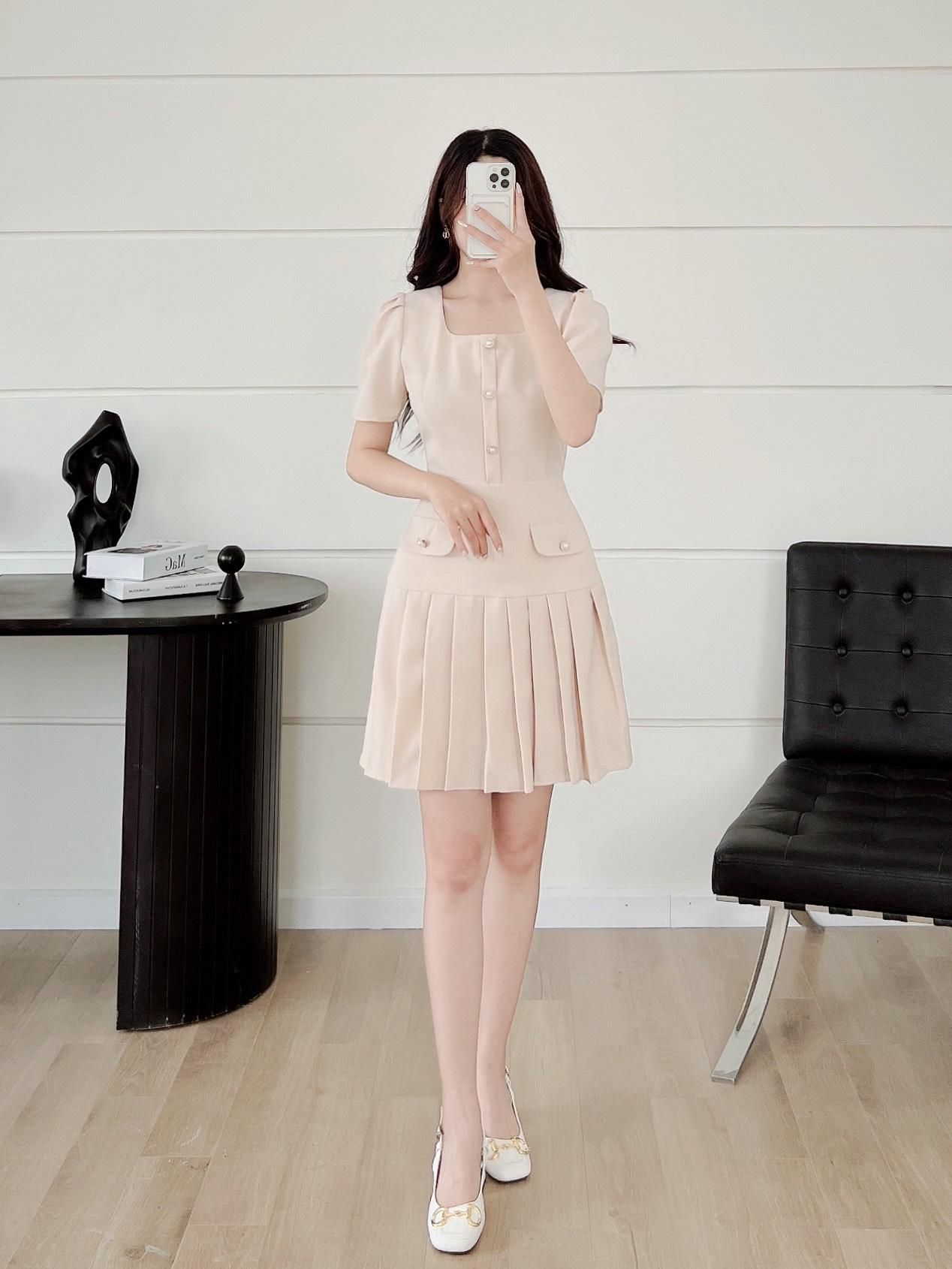 Dress Xếp Ly Cúc Ngọc