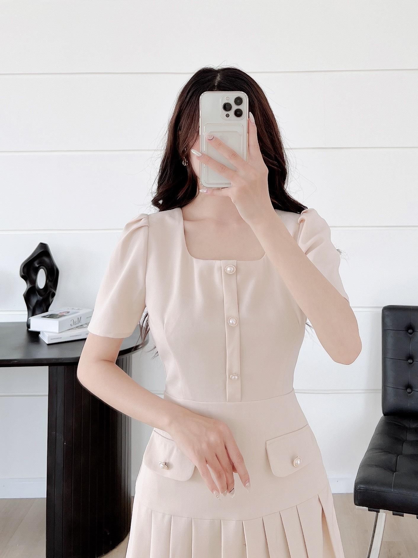 Dress Xếp Ly Cúc Ngọc