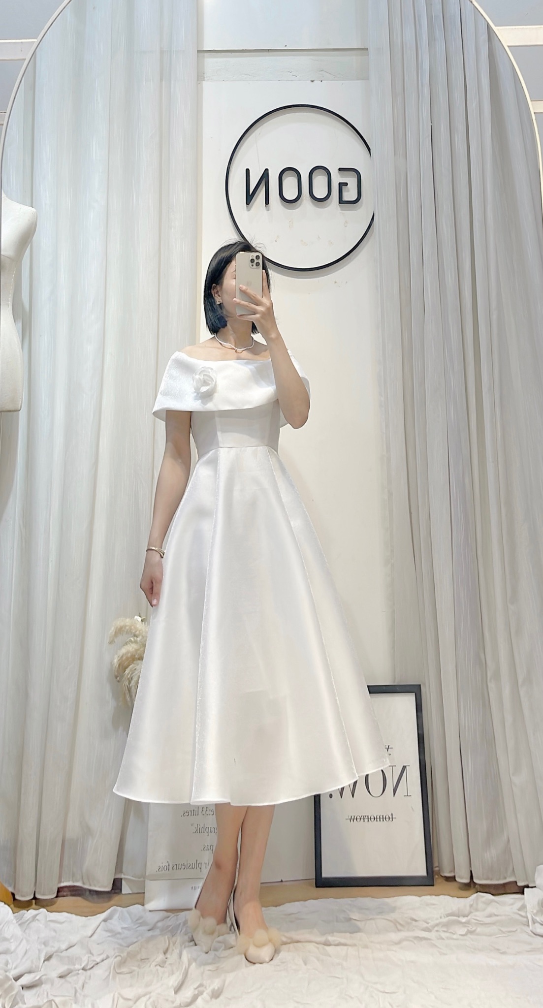 Dress Cổ Gấp Hoa Trà