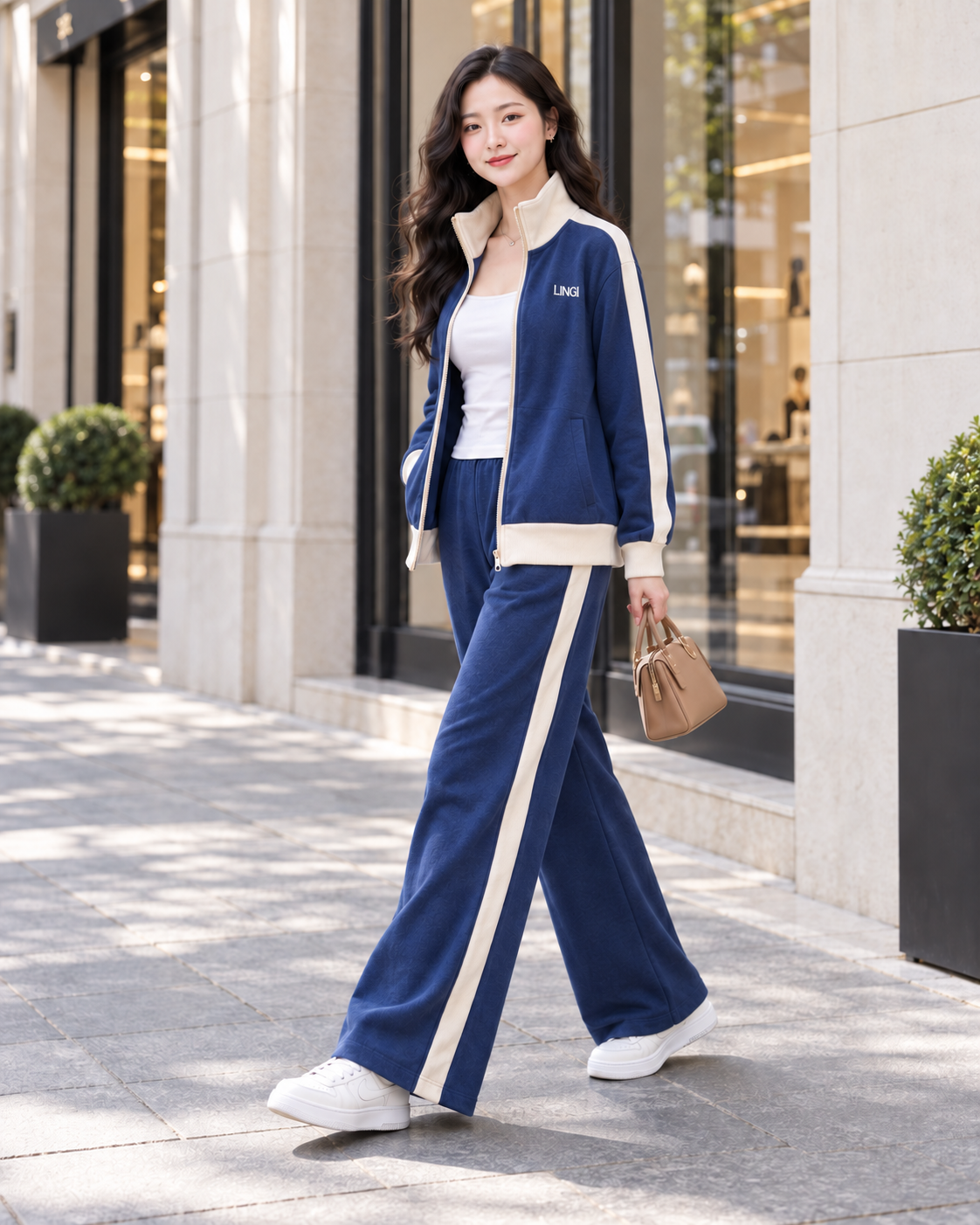 Đồ Bộ Thể Thao Màu Xanh ( Active Zip ) Size M