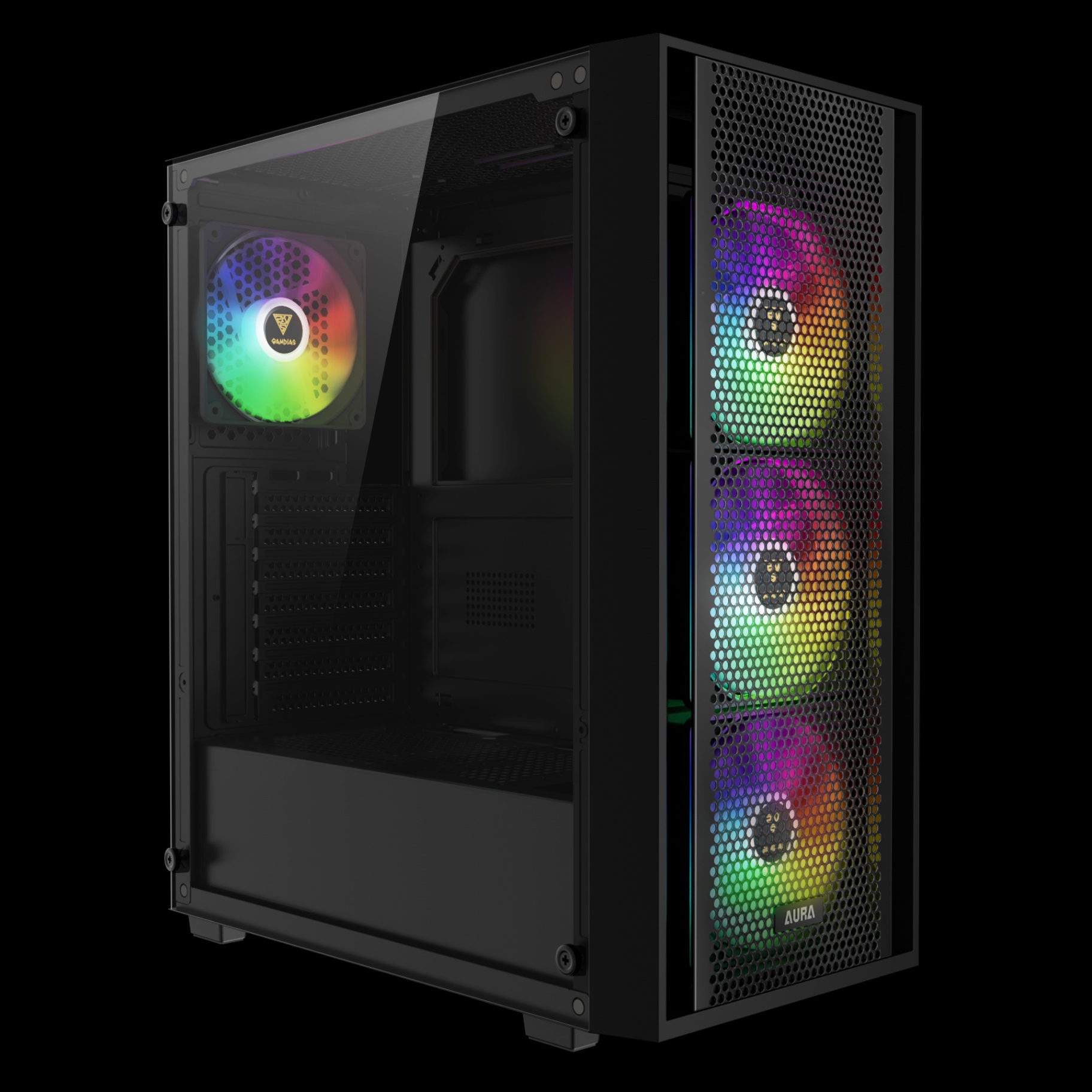 Case Gamdias AURA GC2 Elite ARGB Black