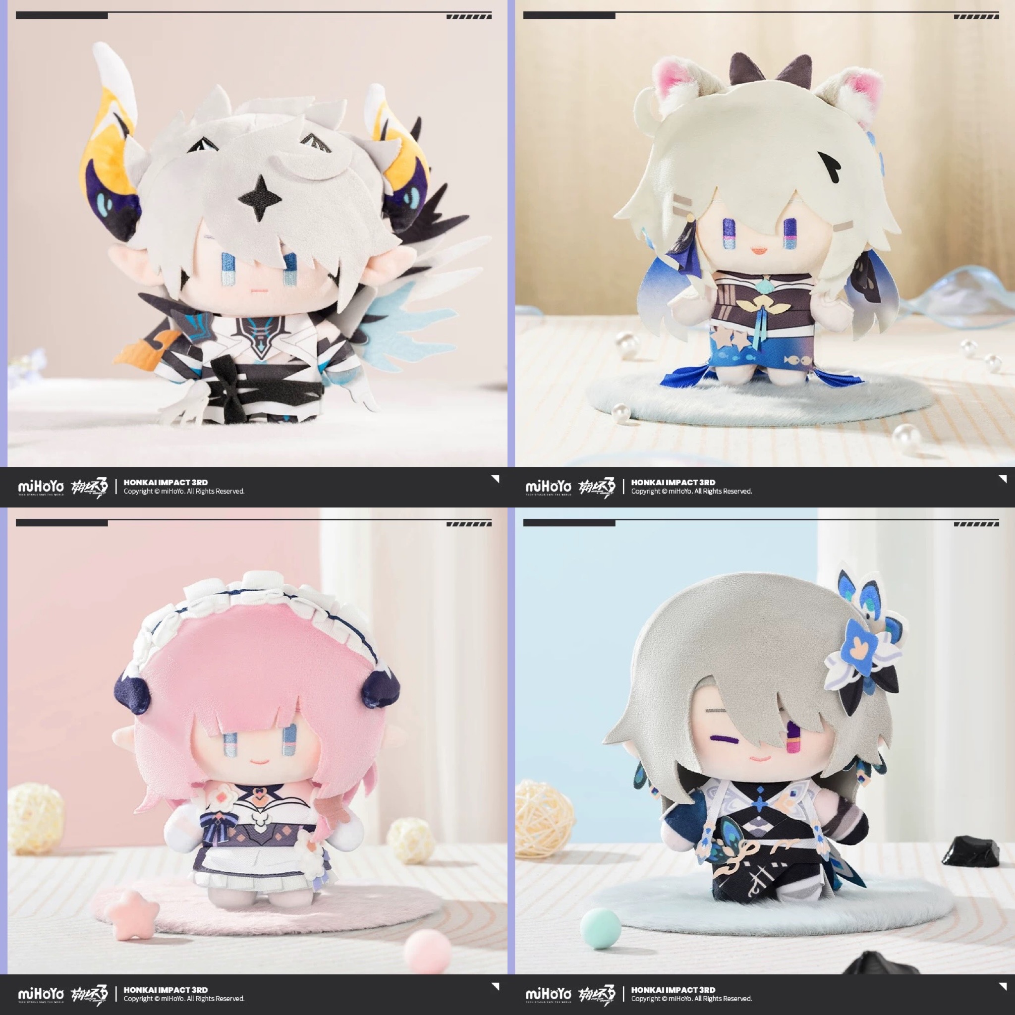 Order] búp bê 15cm honkai impact 3rd Elysia Kevin Kiana Vita chính hãng