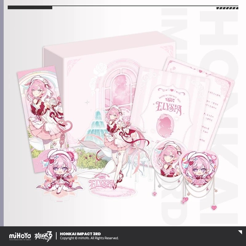 Preorder🌸set merch Elysia Fragrant Love Words honkai impact 3rd chính hãng mihoyo