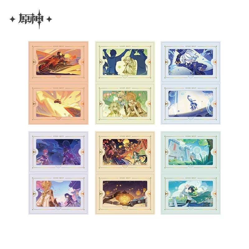 Order note tên nhân vật 🗒 [Chính hãng Genshin Impact] card 12cm kỷ niệm trở về nhà series Furina Venti Nahida Raiden