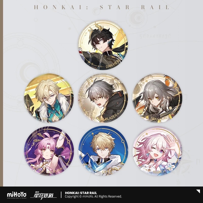 Order note tên nhân vật 🗒 chính hãng Honkai star rail huy hiệu tròn 75mm BẢO HỘ