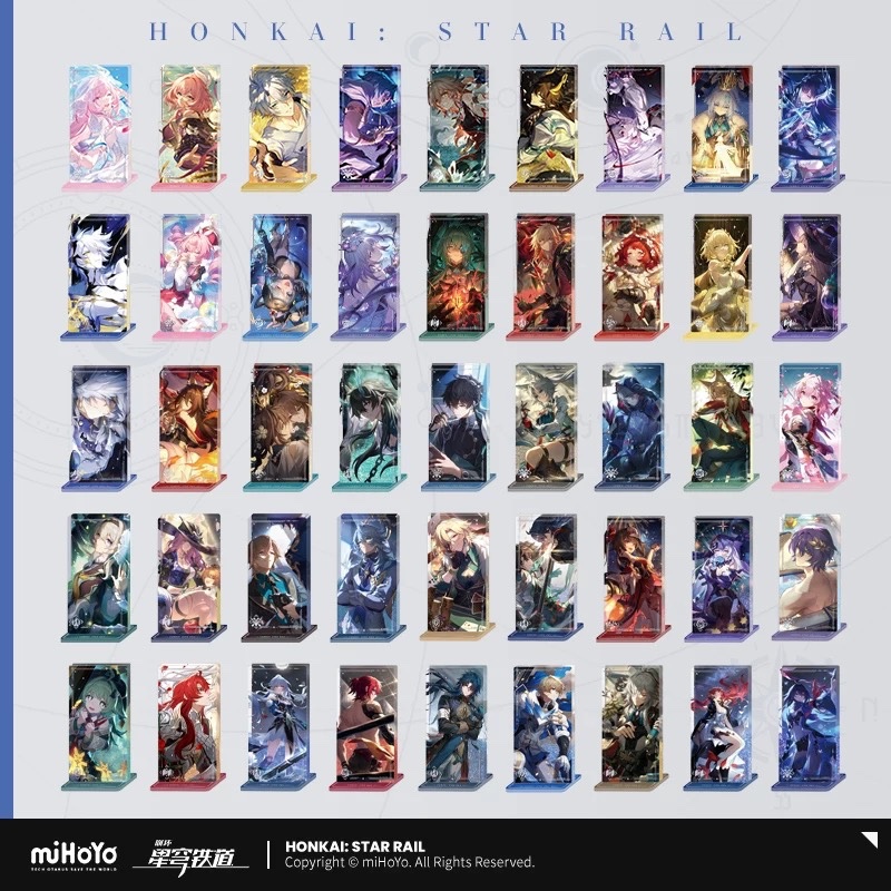 Order note tên nhân vật 🗒 chính hãng Honkai star rail standee acrylic block cát nón ánh sáng