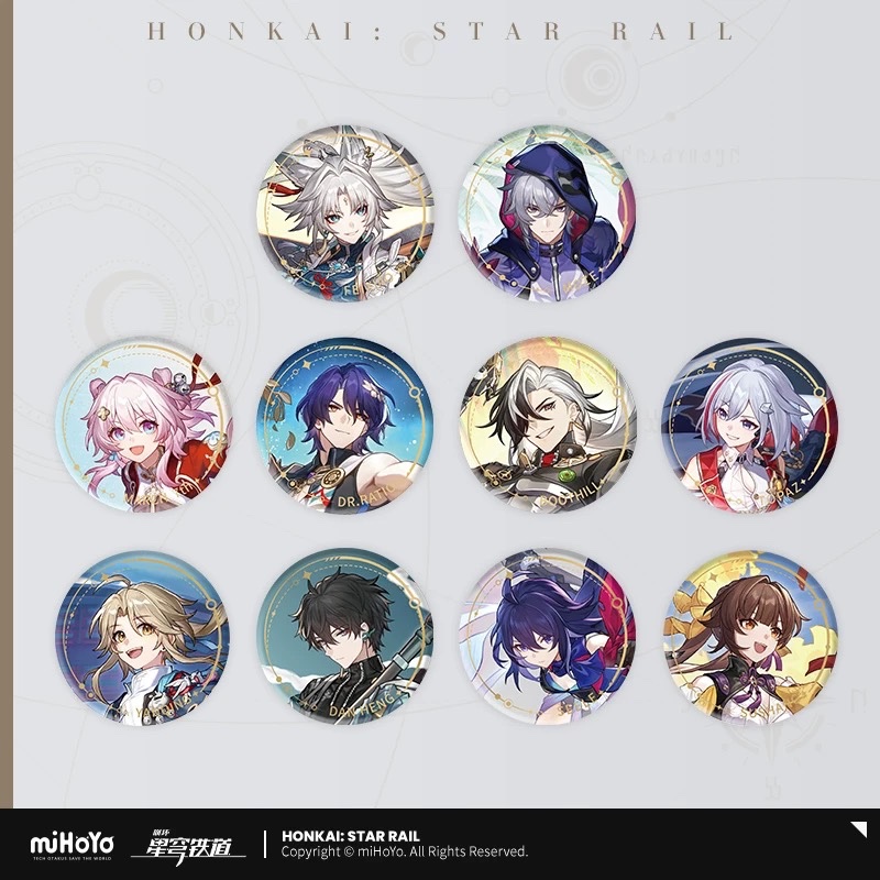 Order note tên nhân vật 🗒 chính hãng Honkai star rail huy hiệu tròn 75mm Săn Bắn