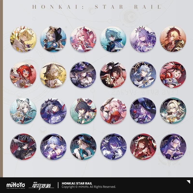 Order chính hãng [miHoYo/Honkai Impact: Star Rail] huy hiệu thiếc 58mm Du hành giữa các vì sao 2 (order note tên nhân vật