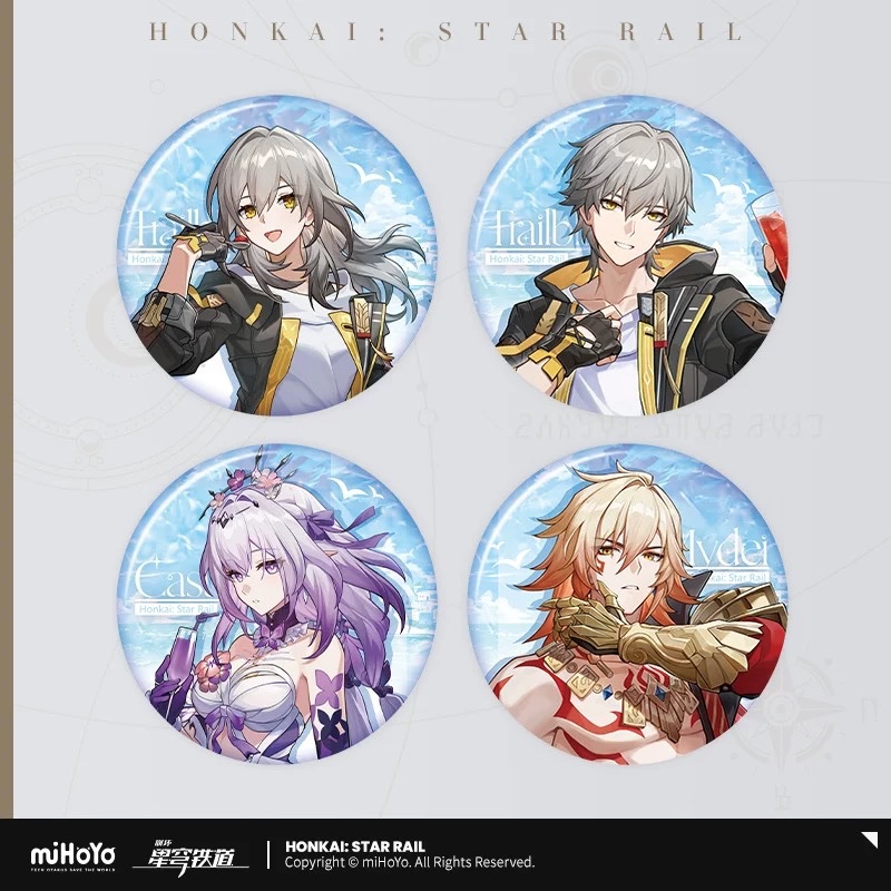 Order note nhân vật] huy hiệu summer Series miHoYo chính hãng Honkai star rail mydei stella caelus castorice
