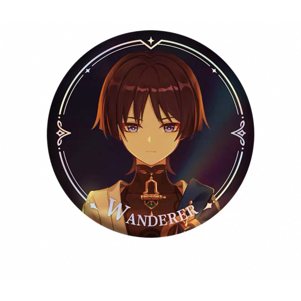 [sẵn+order] tổng hợp vật phẩm sưu tầm WANDERER chính hãng genshin impact official huy hiệu/ standee/ card/ búp bê HUYHIỆUPV 58MM (SẴN