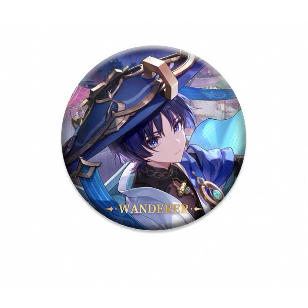[sẵn+order] tổng hợp vật phẩm sưu tầm WANDERER chính hãng genshin impact official huy hiệu/ standee/ card/ búp bê HUYHIỆU CD2 58MM