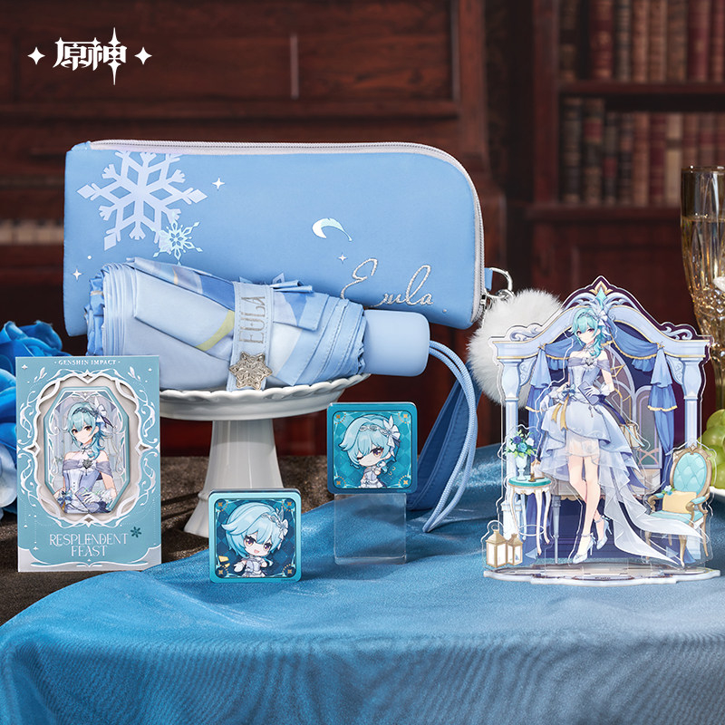 preorder] genshin chính hãng huy hiệu/ standee/ phụ kiện series đêm tiệc rực rỡ Eula