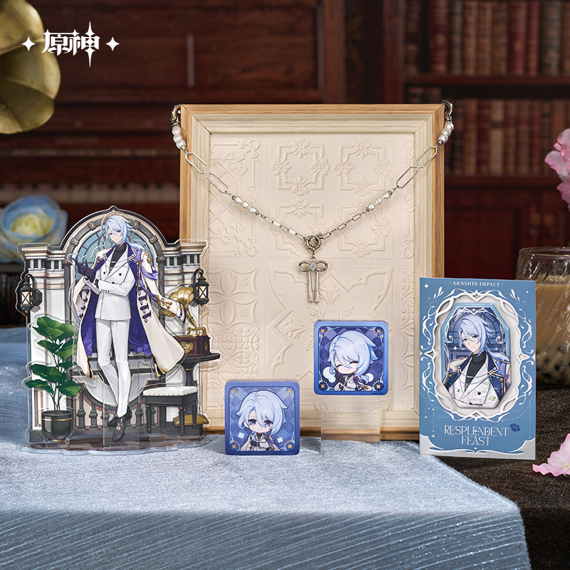 preorder] genshin chính hãng huy hiệu/ standee/ phụ kiện series đêm tiệc rực rỡ Kamisato Ayato