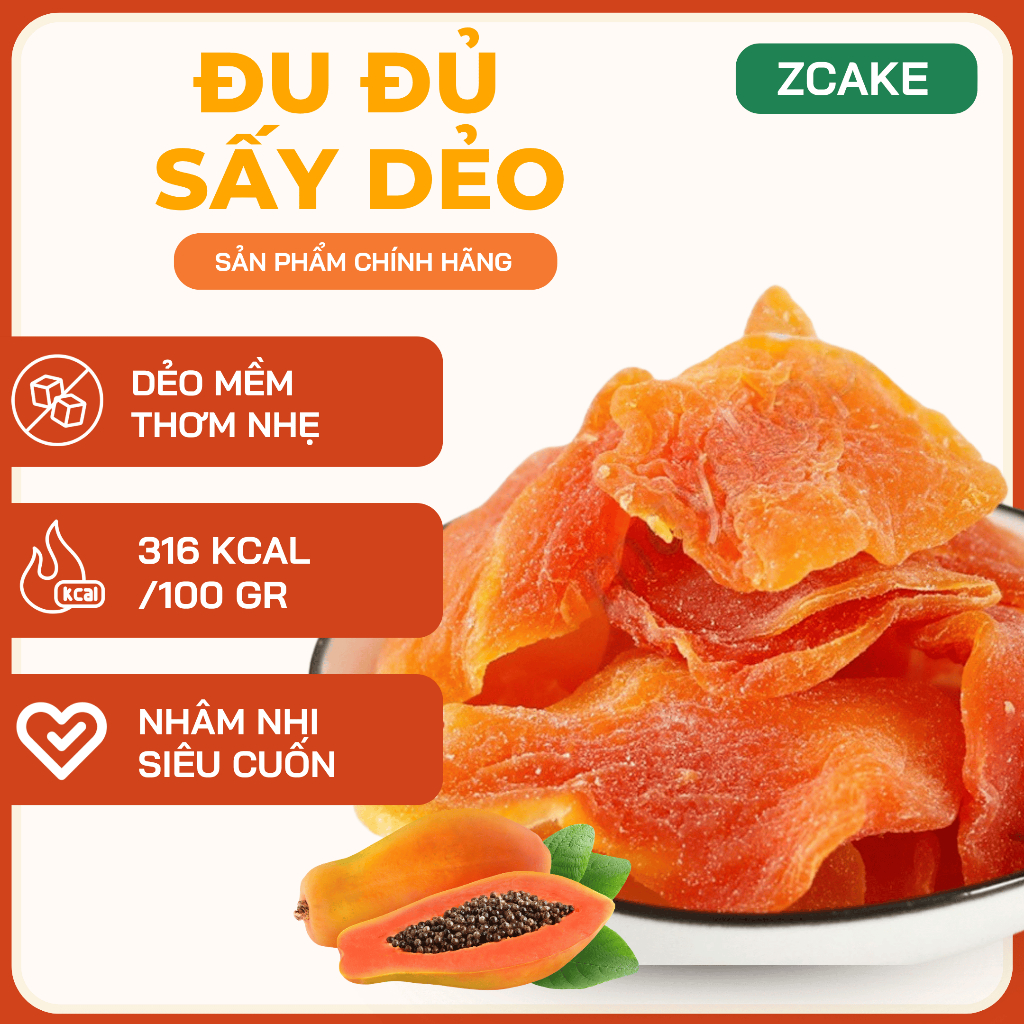 Đu đủ sấy dẻo - 120g (Túi)