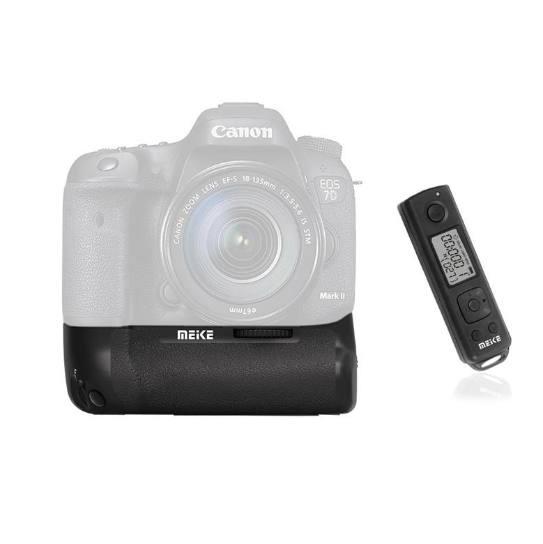 Meike battery grip 7DRII for Canon 7D mark II- 2.4GHz LCD Timer remote