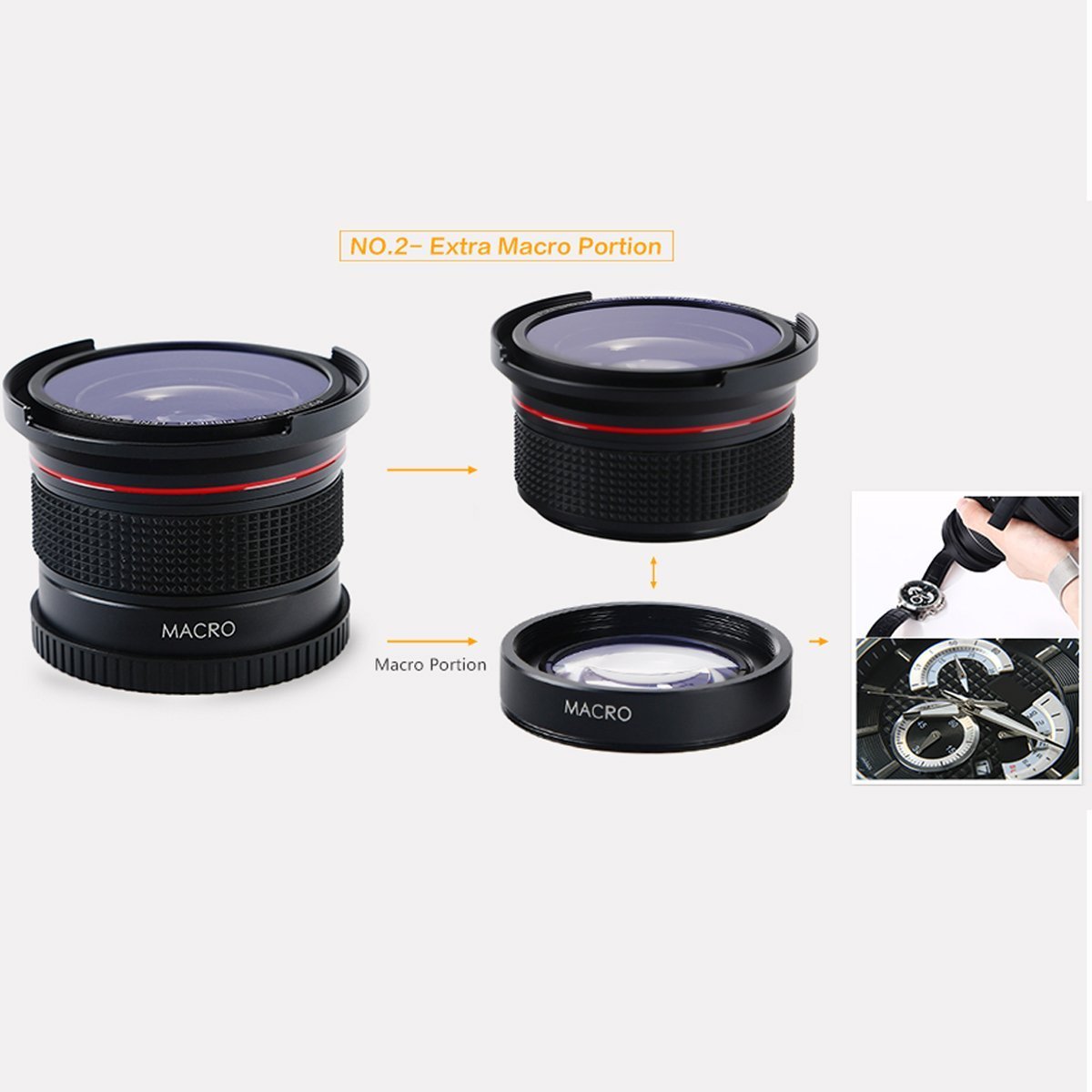 K&F Concept Fish eye 0.35 macro lens 58mm Multi coated Full HD