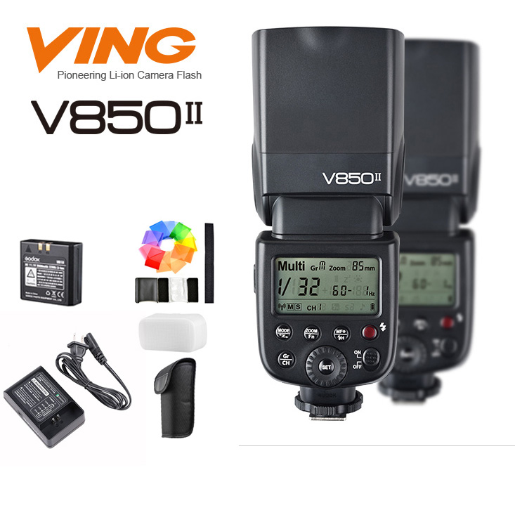 Flash Godox V850II - GN60 - HSS - Tặng Omnibouce - gel màu