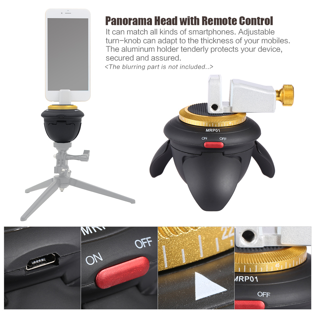 AFI MRP01 - Panoramic 360 Timelapse head with remote Coltrol for Gopro, Mirorless, Smart phone