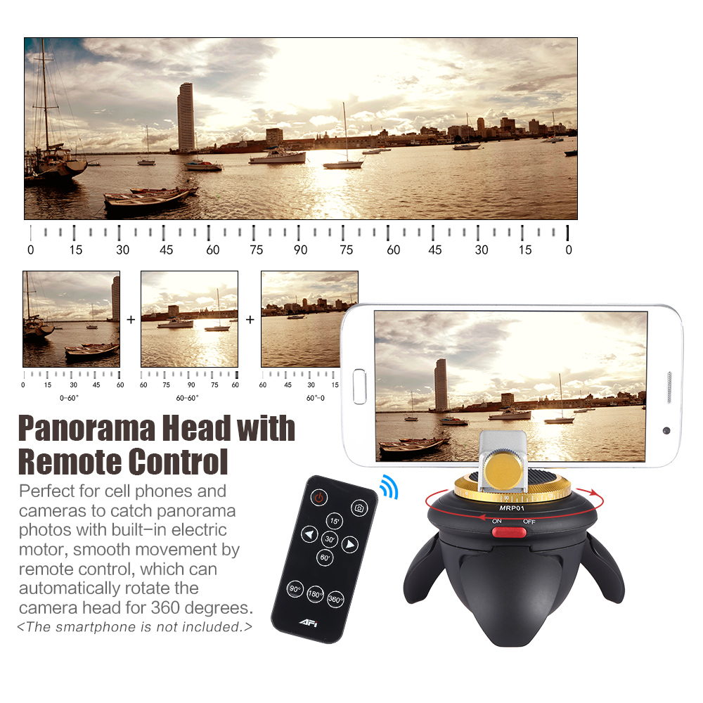 AFI MRP01 - Panoramic 360 Timelapse head with remote Coltrol for Gopro, Mirorless, Smart phone