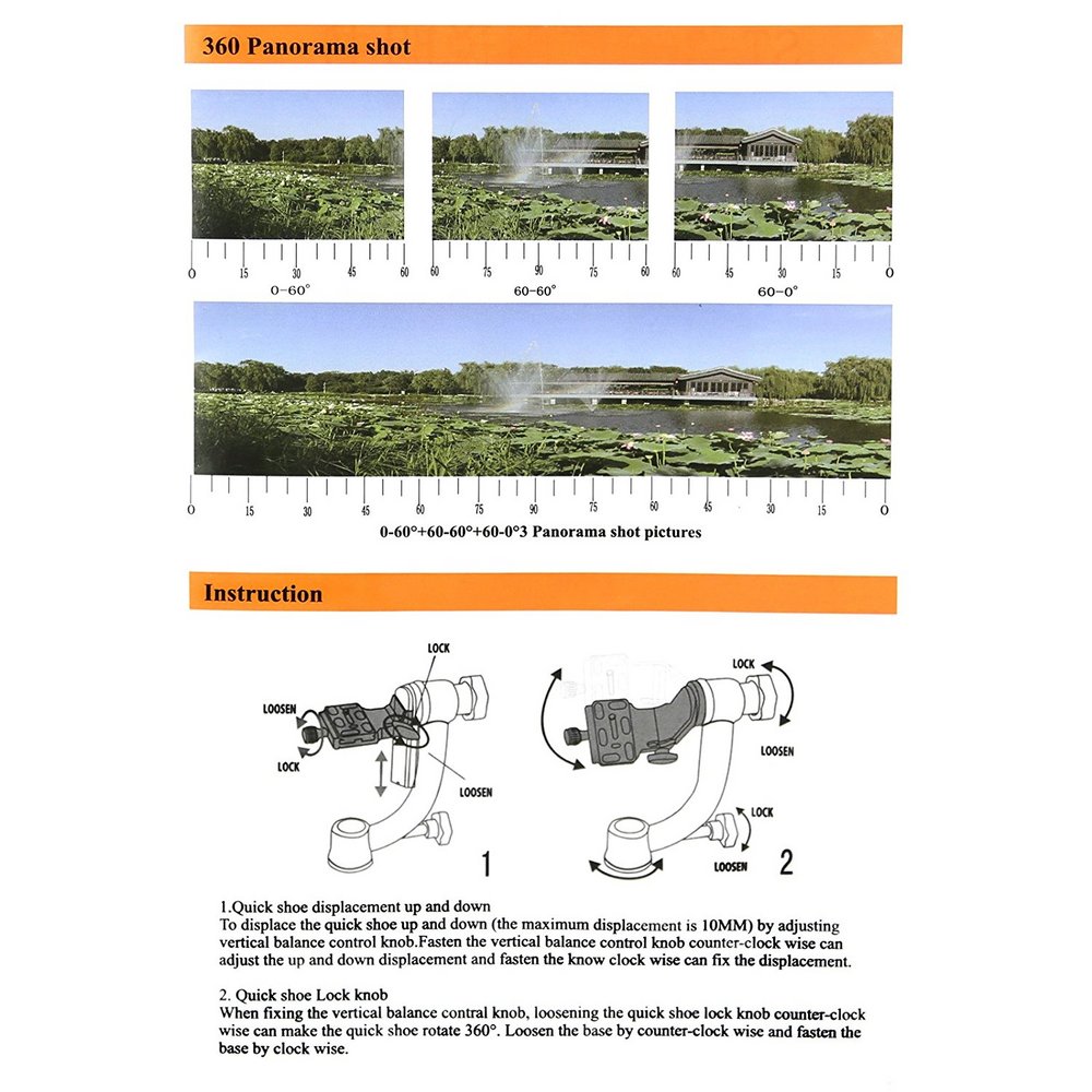 SHOOT 360 panoramic Gimbal head for Tripod