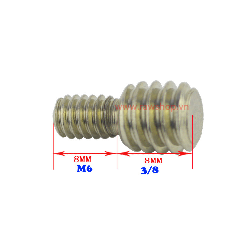 ốc Male 6mm - male 3.8"
