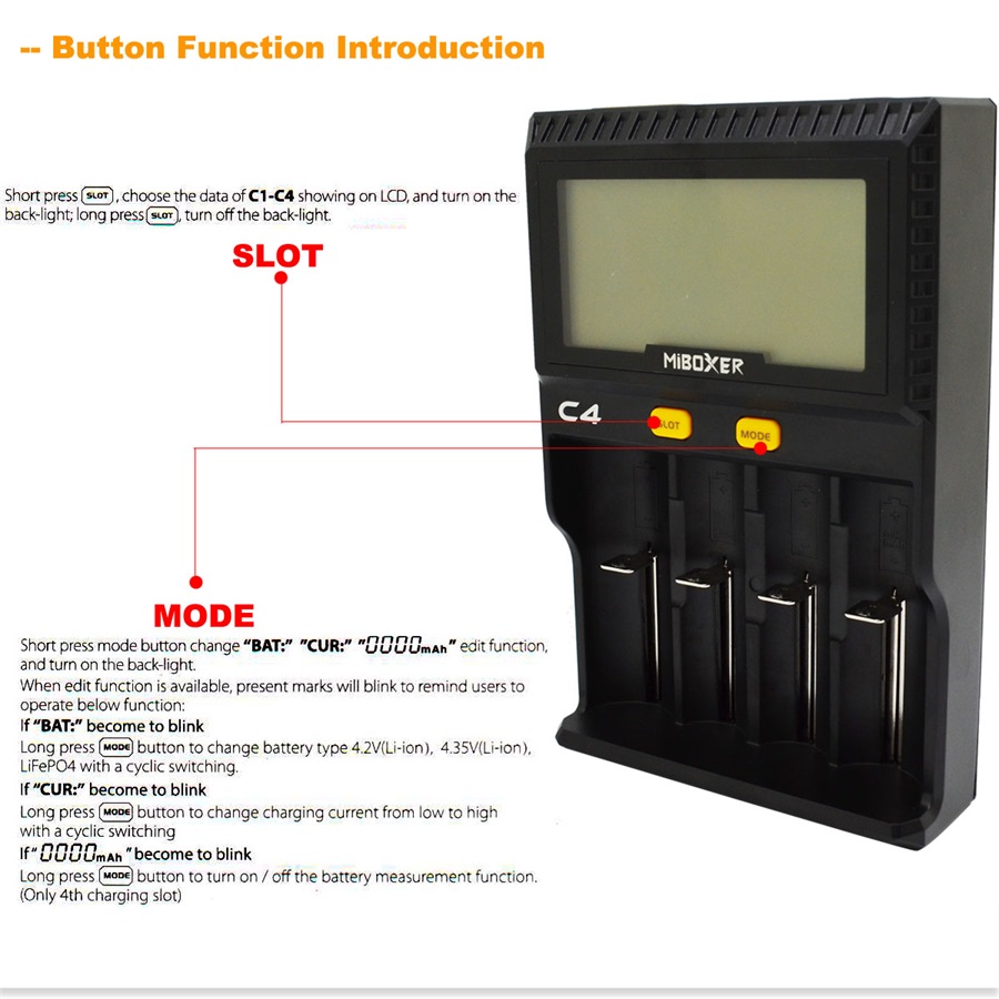 Sạc pin thông minh MIBOXER C4