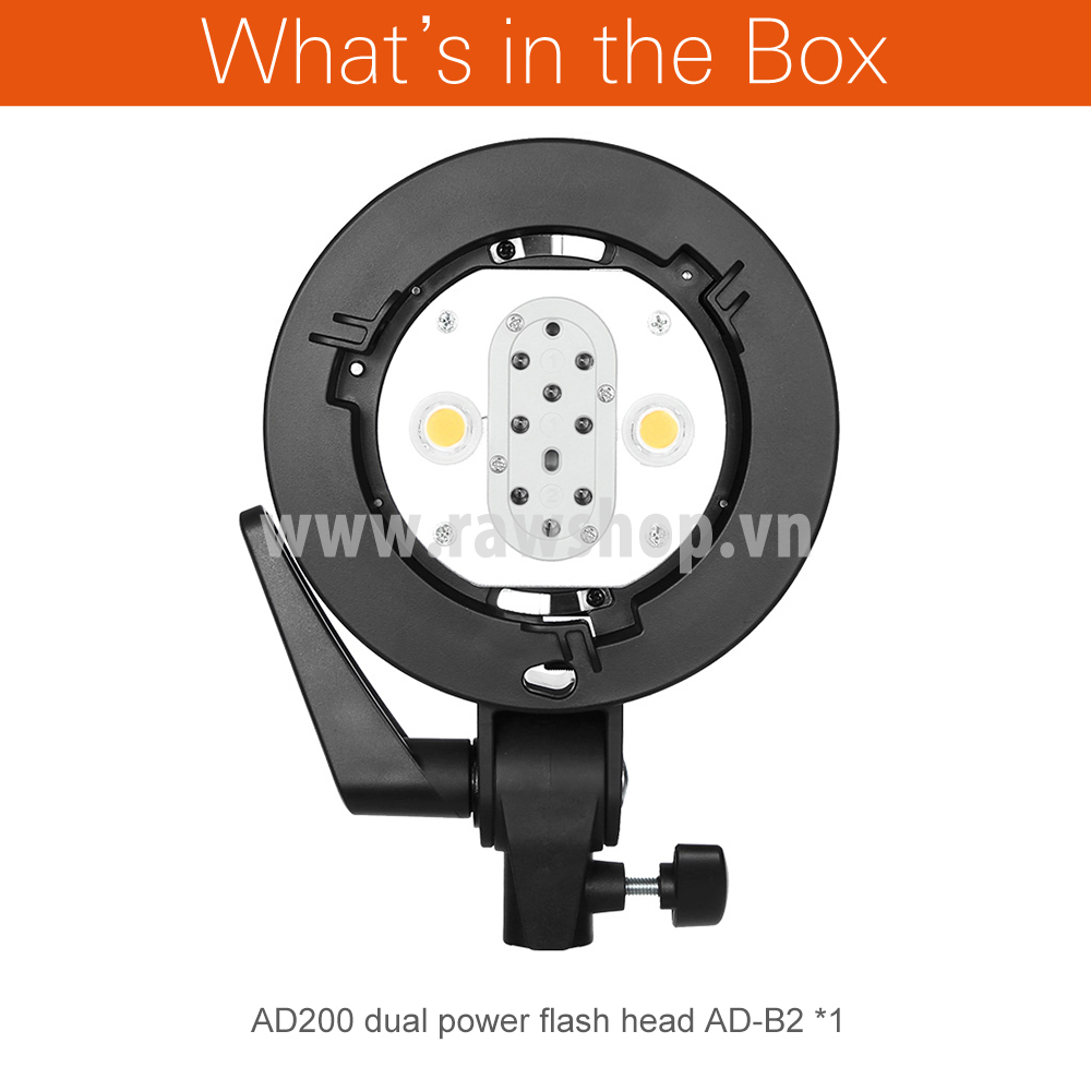 Godox AD-B2 adapter kết hợp 2 đèn AD200