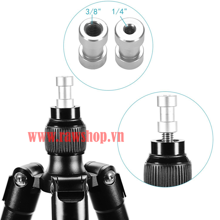 Gá dù 3 đèn có ball head xoay chiều