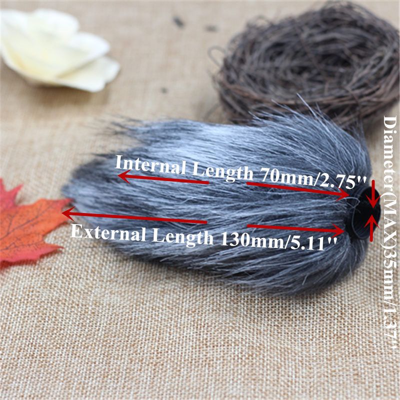 Lông chuột khử tiếng gió cho Micro - Dài 7cm