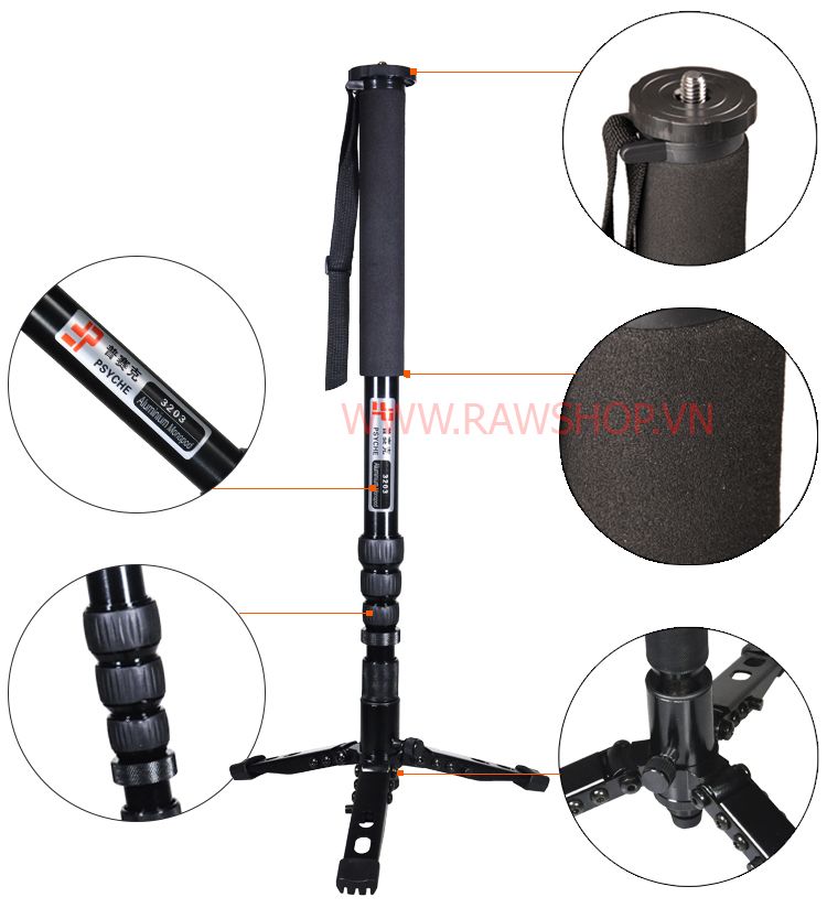 Combo Monopod Victory 3203 và chân gà chịu lực