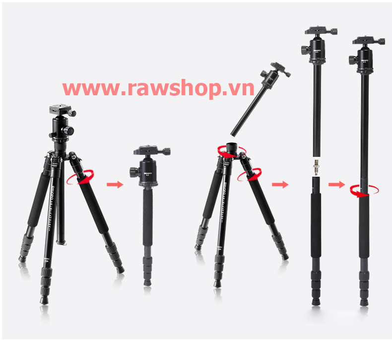 Chân máy ảnh Tripod TRIOPO T258 + Ball head B2