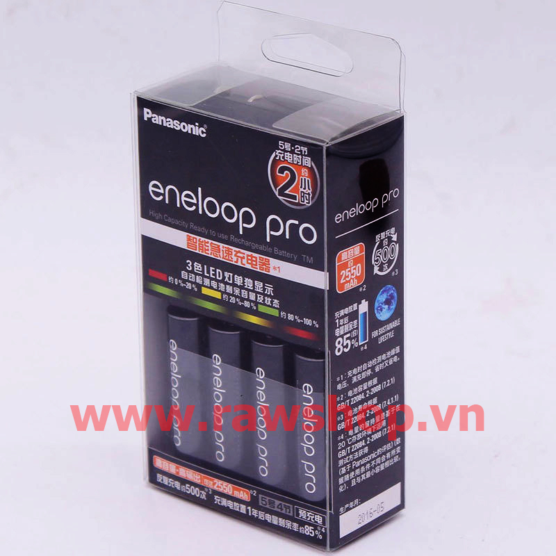 Combo pin sạc PANASONIC ENELOOP PRO 2550 maH - Hàng nội địa Nhật - CODE K-KJ55HCC40C