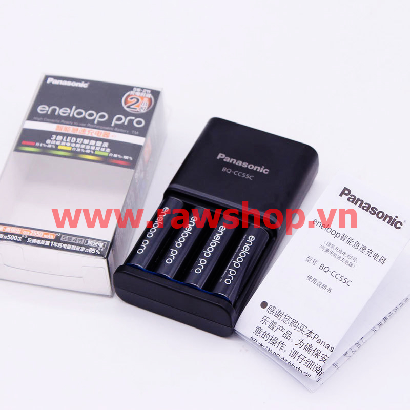 Combo pin sạc PANASONIC ENELOOP PRO 2550 maH - Hàng nội địa Nhật - CODE K-KJ55HCC40C