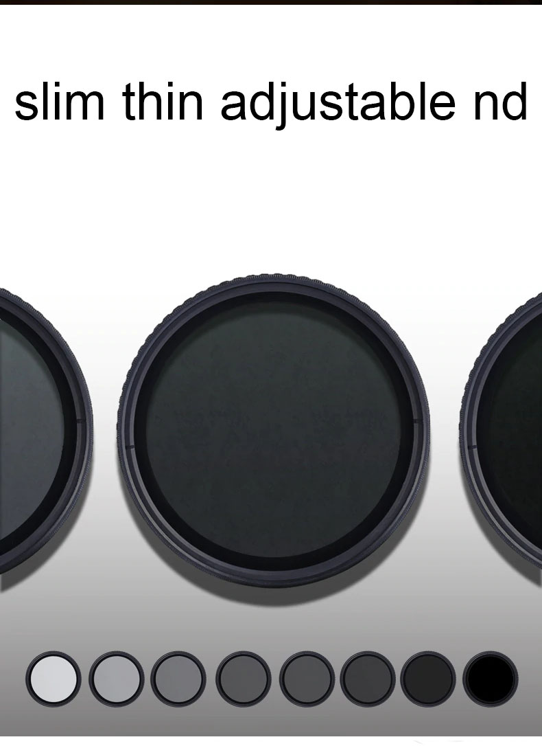 KF Concept 77mm ND Filter Neutral Density Variable Filter ND2 to ND32 for lens NO"X" Spot,Nanotec,Ultra-slim