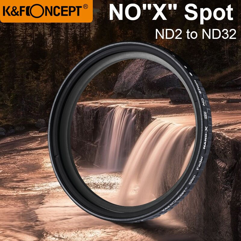 KF Concept 77mm ND Filter Neutral Density Variable Filter ND2 to ND32 for lens NO"X" Spot,Nanotec,Ultra-slim