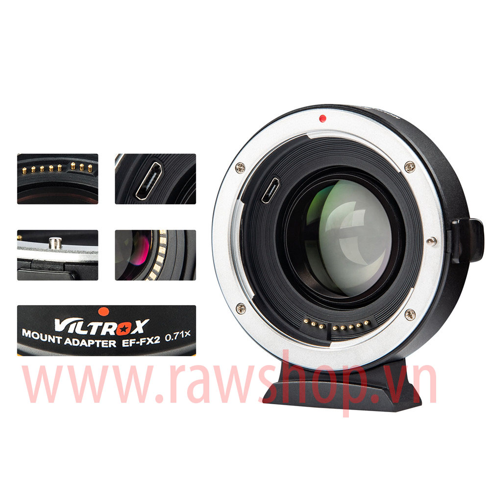 Ngàm Viltrox EF-FX2 Auto Focus Lens Adapter 0.71x for Canon EF To FUJIFILM X-T3 X-PRO2 X-T100 X-H1 X-A20