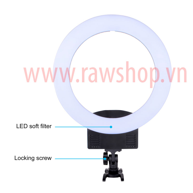 Đèn Ring led RL-12II - có khe cắm pin, chỉnh màu