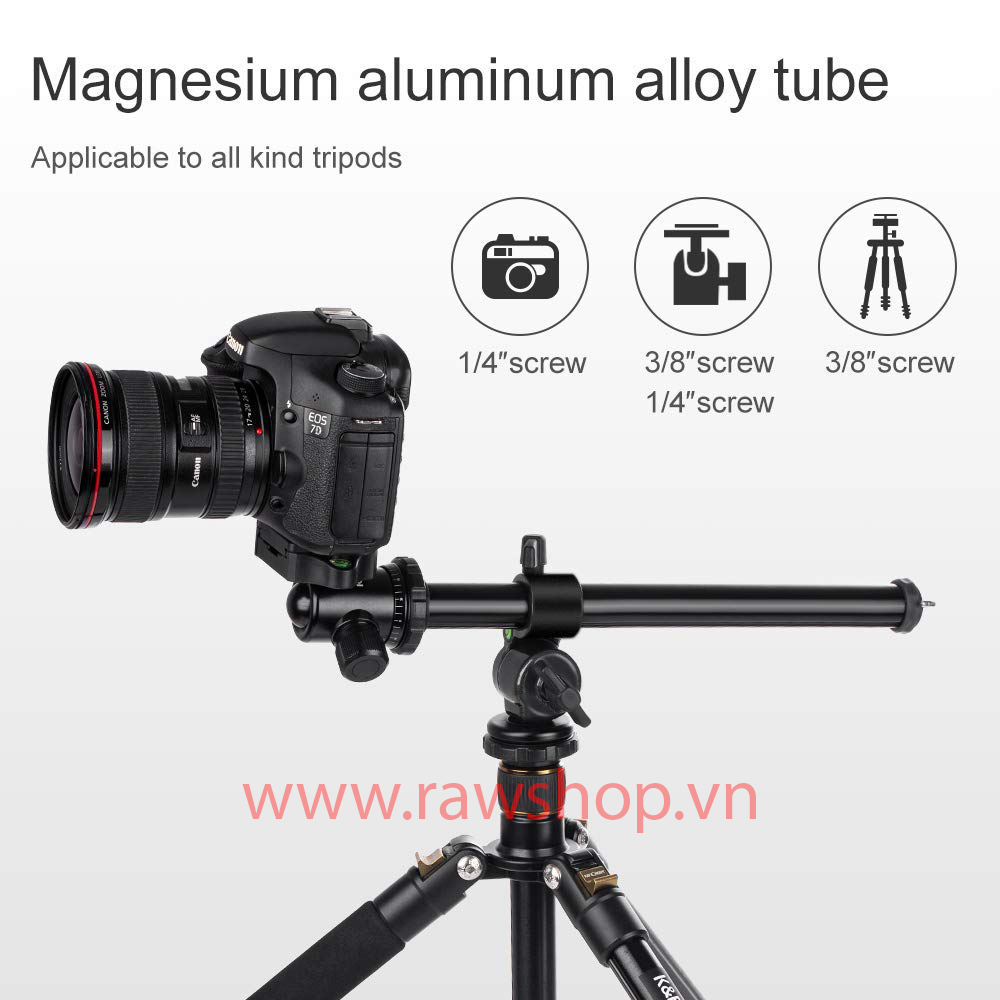 Boom ngang xoay đa góc for Tripod - KF Concept Magesium center column