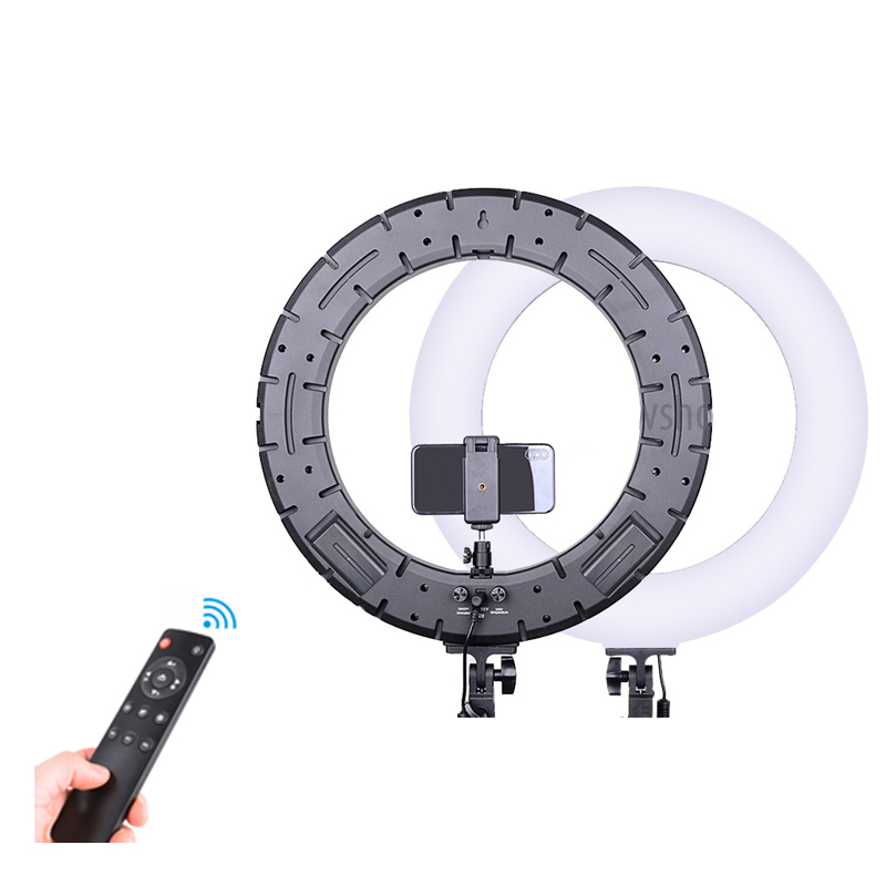 Combo đèn Ring led RL-18II ,remote, chân đèn, gương 2 mặt