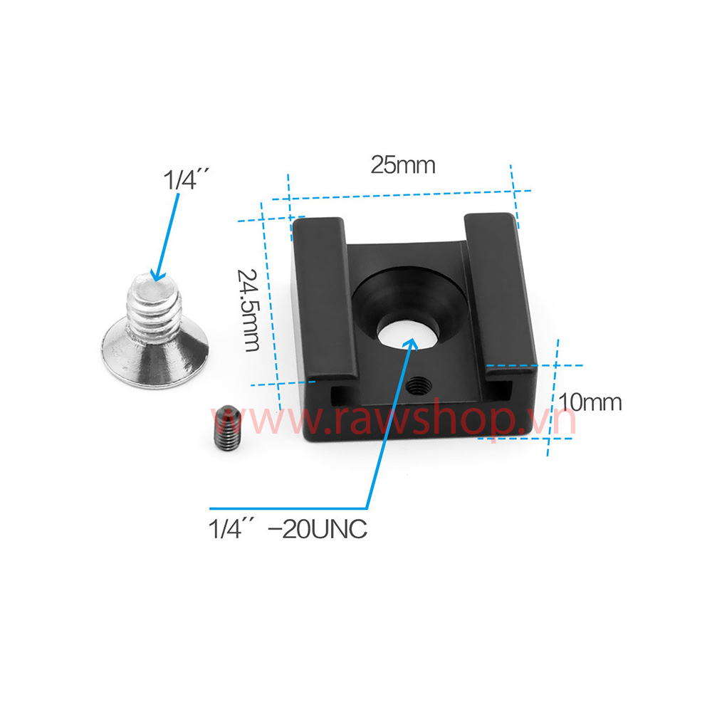 Cold shoe adaptor aluminium for smallRig