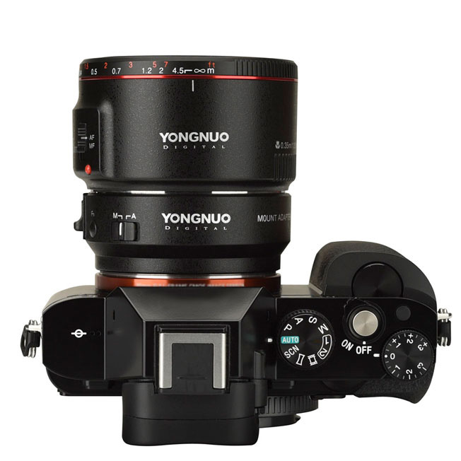 Ngàm chuyển ống kính Yongnuo EF-E II - fast focus