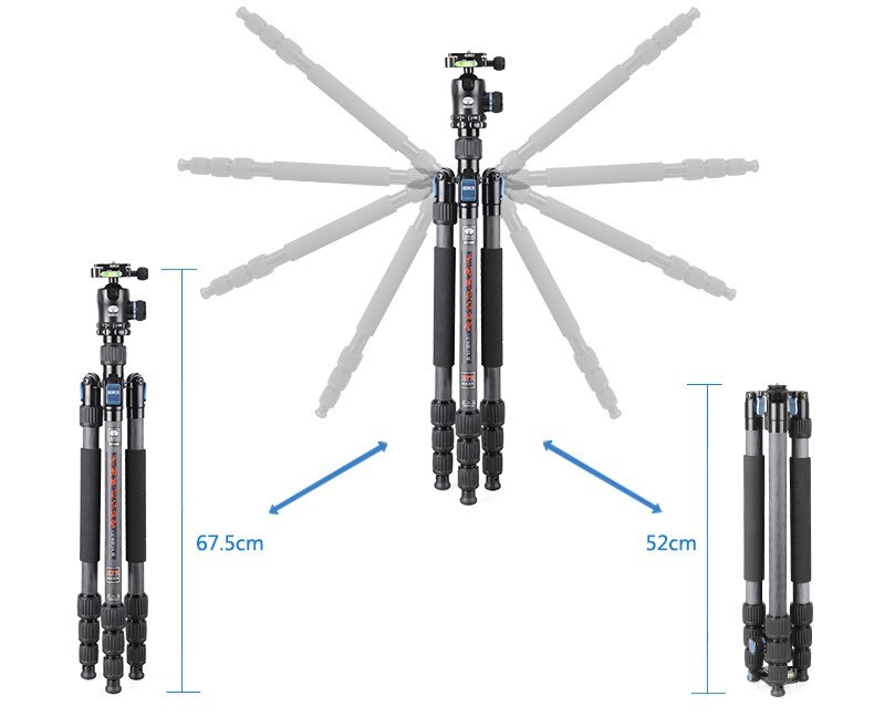 Tripod Sirui Carbon W1204 - Water proof